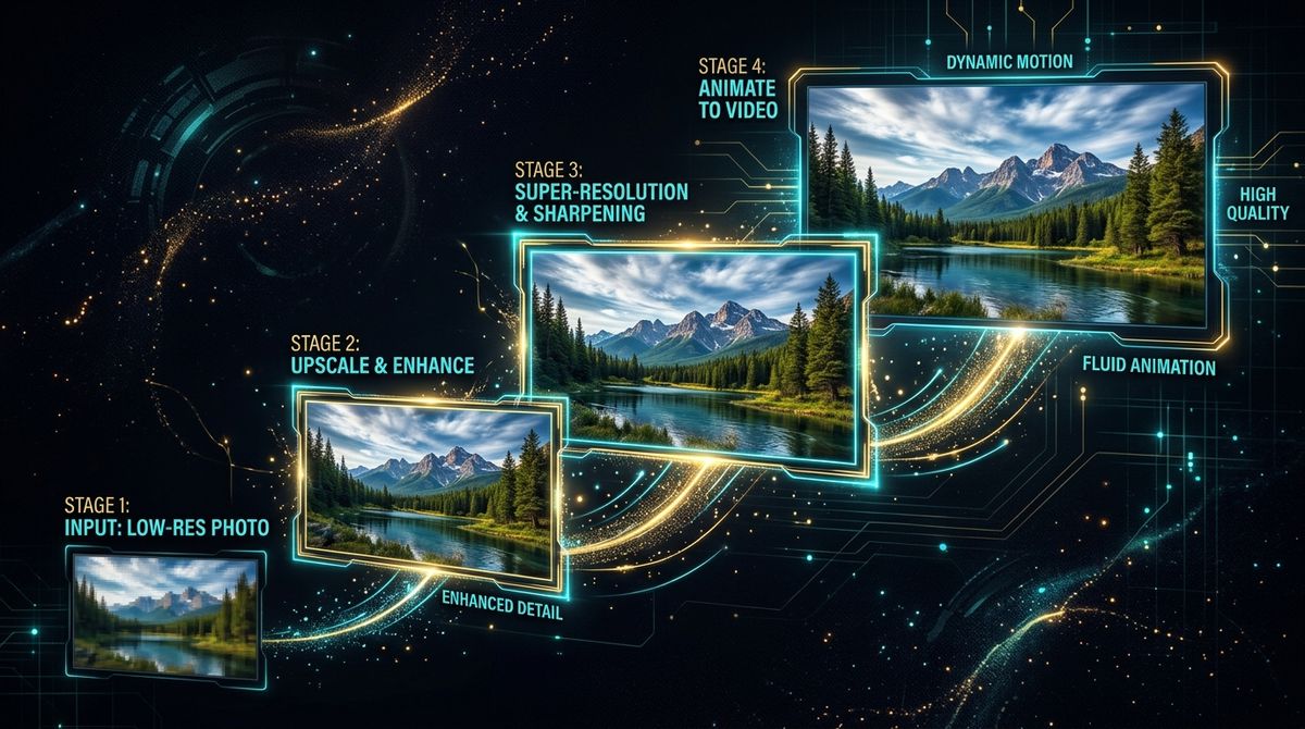 AI Image Upscale + Animate to Video: The Complete Pipeline